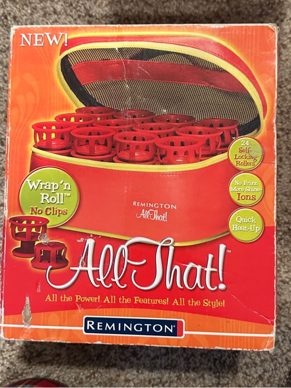 Remington Red and Yellow Wrap 'n Roll Hair Roller Set